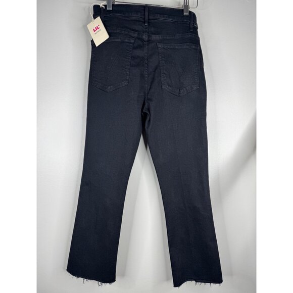 NEW Mother LIL  Hustler Ankle Fray Jeans in Not Guilty Black Petite Size 30 - Picture 4 of 4